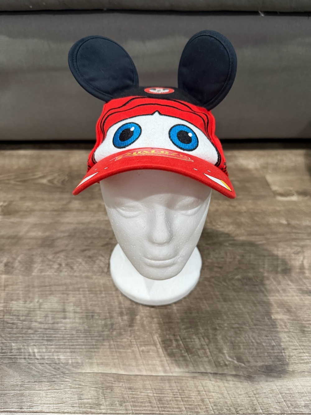 Disney Parks Walt Disney World Mickey Mouse Lightning Mcqueen Red Hat Adjustable